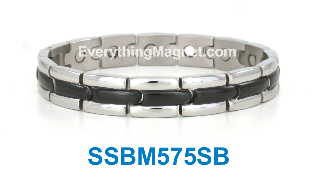 Magnetic Stainless Steel Bracelet + Free Gift Box - SSBM575SB