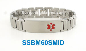 Magnetic Stainless Steel Medical ID Bracelet – SSBM60SMID