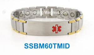 Magnetic Stainless Steel Medical ID Bracelet – SSBM60TMID