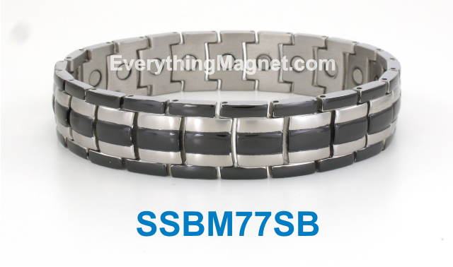 Magnetic Stainless Steel Bracelet + Free Gift Box - SSBM77SB