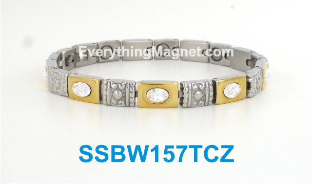 Magnetic Stainless Steel Bracelet - SSBW157TCZ