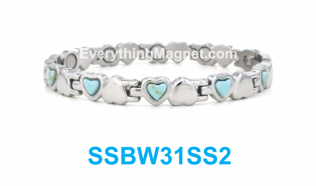 Magnetic Stainless Steel Bracelet - SSBW31SS2