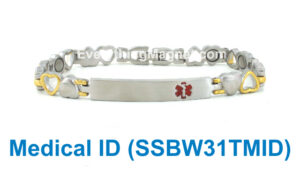 Magnetic Stainless Steel Medical ID Bracelet – SSBW31TMID