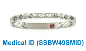 Magnetic Stainless Steel Medical ID Bracelet – SSBW49SMID
