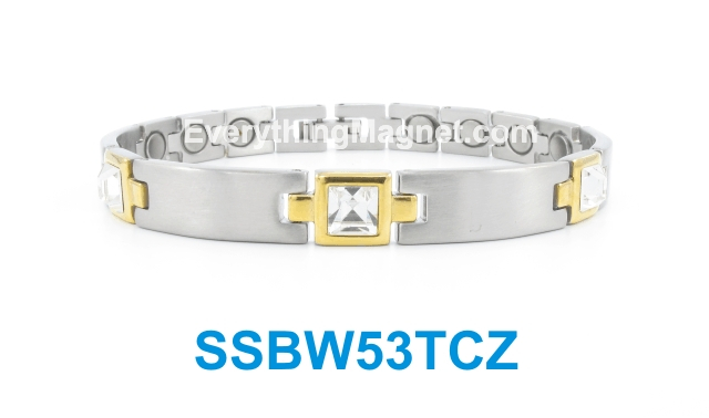 Magnetic Stainless Steel Bracelet - SSBW53TCZ