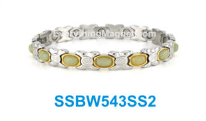 Magnetic Stainless Steel Bracelet – Jade – SSBW543SS2