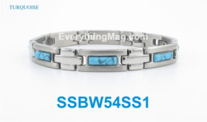 Magnetic Stainless Steel Bracelet -Turquoise Gemstone – SSBW54SS1
