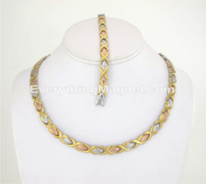 Magnetic Stainless Steel Necklace & Bracelet Set – SSNBW142TC