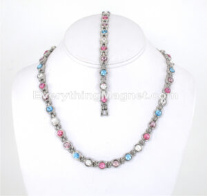 Magnetic Stainless Steel Necklace(18 1/4 inch) Bracelet Set – SSNBW155SCS5