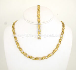 Magnetic Stainless Steel Necklace(18 inch) Bracelet Set – SSNBW31G