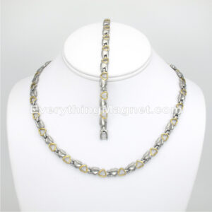 Stainless Steel Necklace(18 inch) Bracelet Set – SSNBW31T
