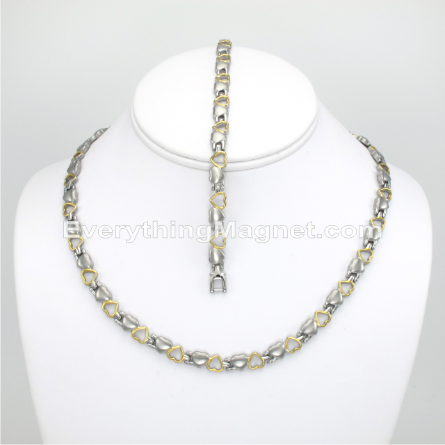 Stainless Steel Necklace(18 inch) Bracelet Set – SSNBW31T