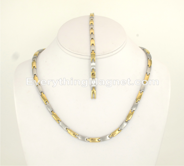 Stainless Steel Necklace(19 inch) Bracelet Sets – SSNBW63T