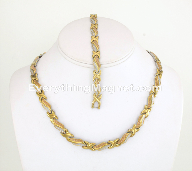 Magnetic Stainless Steel Necklace & Bracelet Set – SSNBW99TC