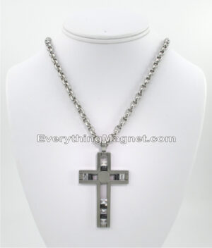 Stainless Steel Necklace + Cross – SSNC1
