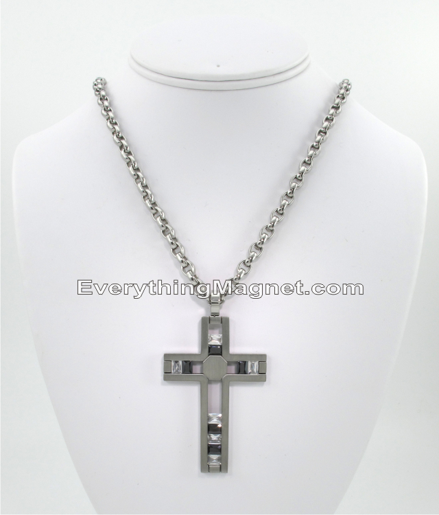 Stainless Steel Necklace + Cross – SSNC1