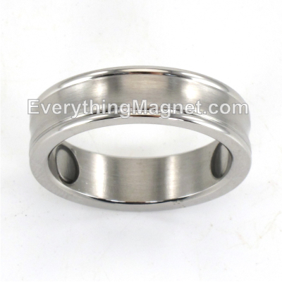 Magnetic Stainless Steel Ring (Size 6-12) - SSR18S