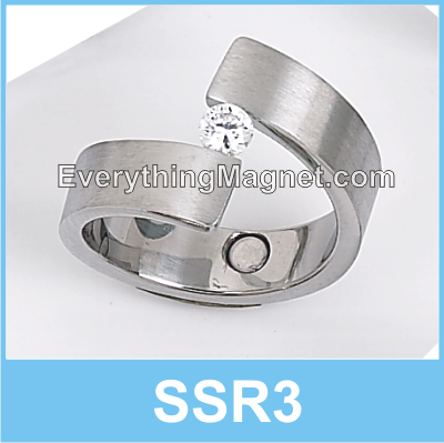 Magnetic Stainless Steel Ring (Size 6-12) - SSR3