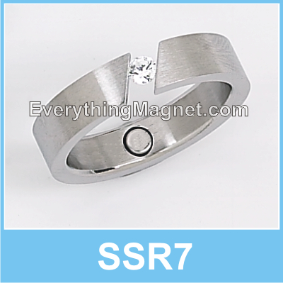 Magnetic Stainless Steel Ring (Size 6-12) - SSR7