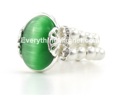 Magnetic Double Loop Hematite Ring - WBDR5