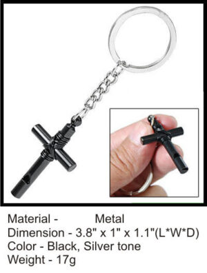Cross Keychain & Whistle – blackCrossWhistle